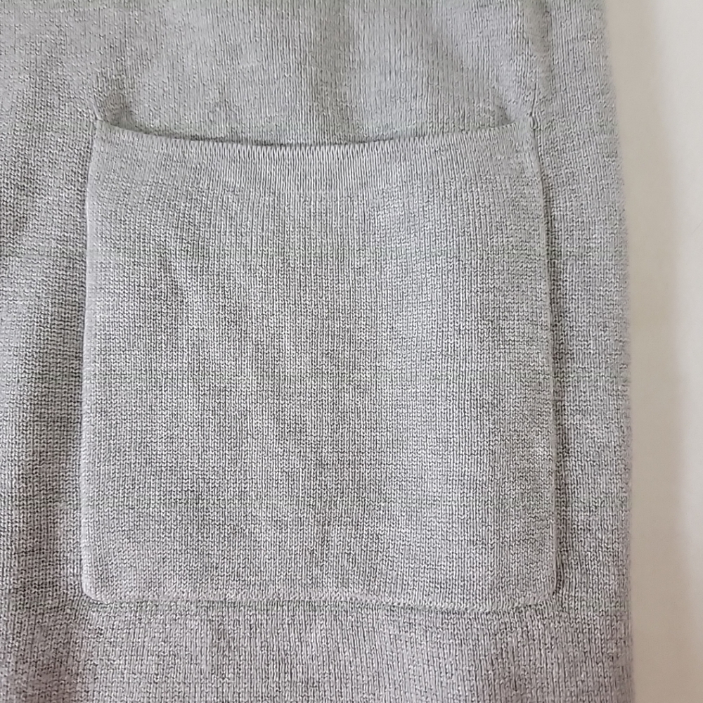 Pure Jill Gray Knit Long Sleeve Tunic Sweater Dress Block Pockets Small - Picture 4 of 8